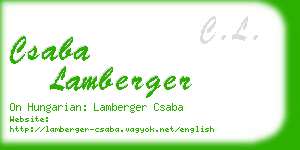 csaba lamberger business card